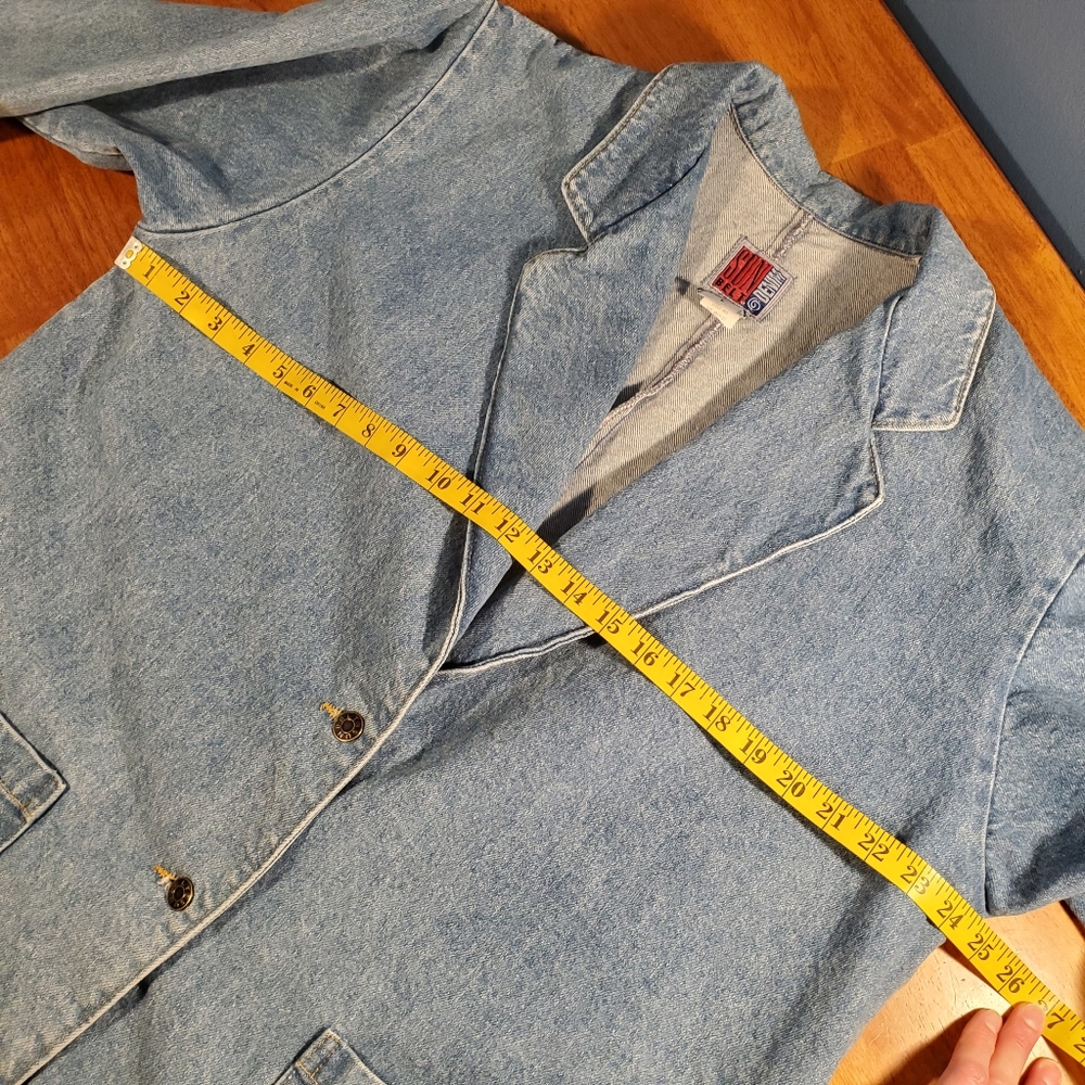 5 for 55$ Vintage 1980's Sunbelt Denim jacket size Large - Picture 6 of 8